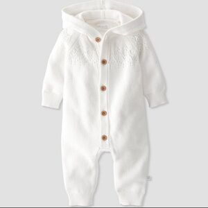 Little Planet by Carters Organic Baby Hooded Sweater Jumpsuit (9M)